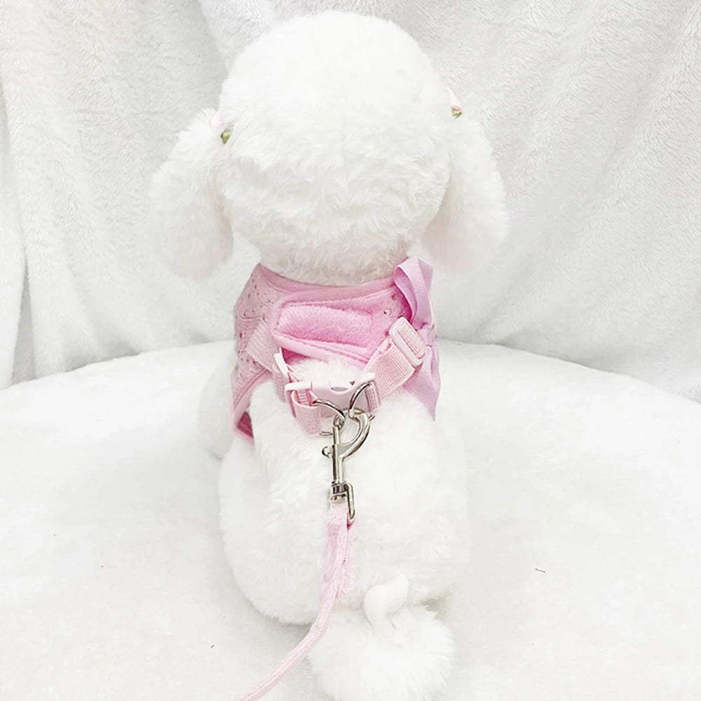 Rhinestone Pet Harness Vest – Adjustable Chest Rope for Cats & Dogs