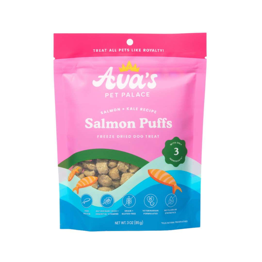 Pet Palace Salmon Puffs Freeze-Dried Dog Treats
