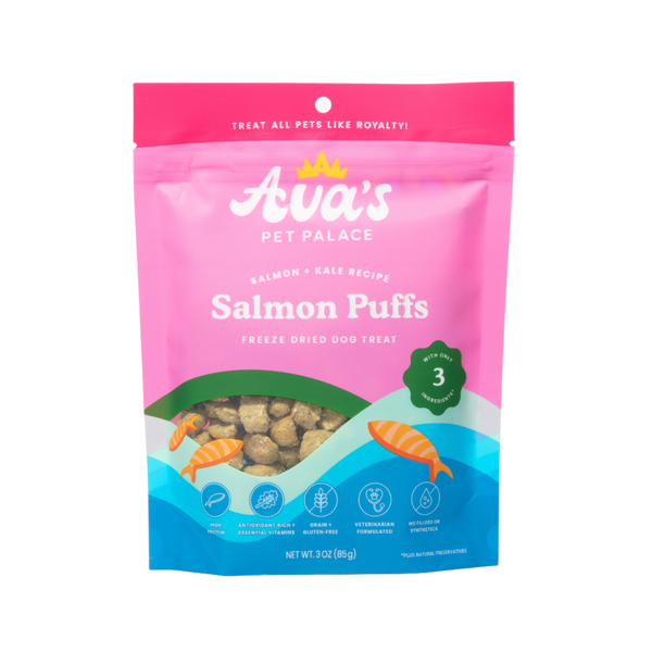 Pet Palace Salmon Puffs Freeze-Dried Dog Treats