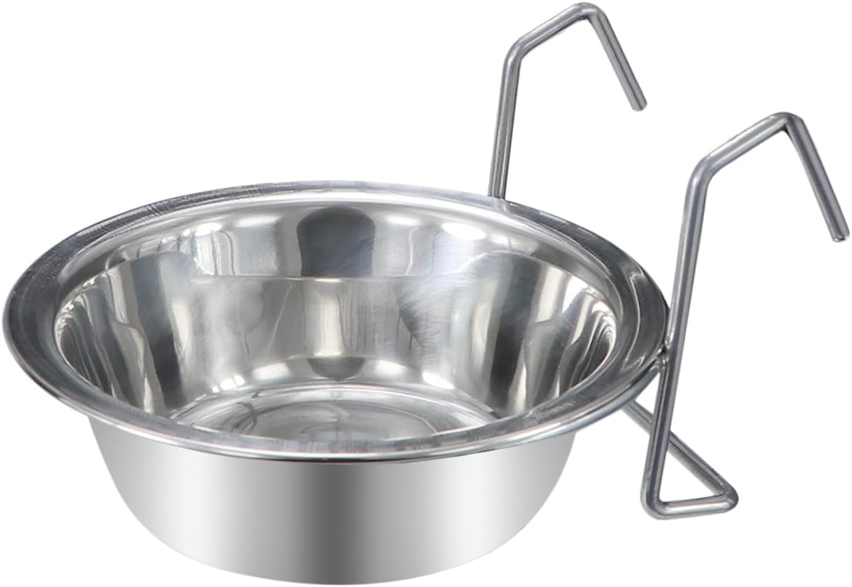 Stainless Steel Hanging Pet Bowl for Birds and Small Pets