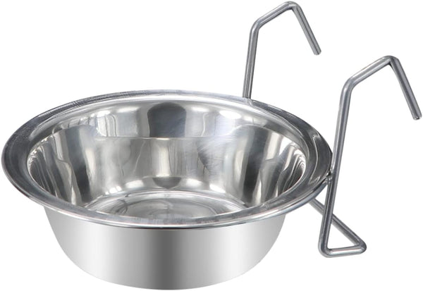 Stainless Steel Hanging Pet Bowl for Birds and Small Pets