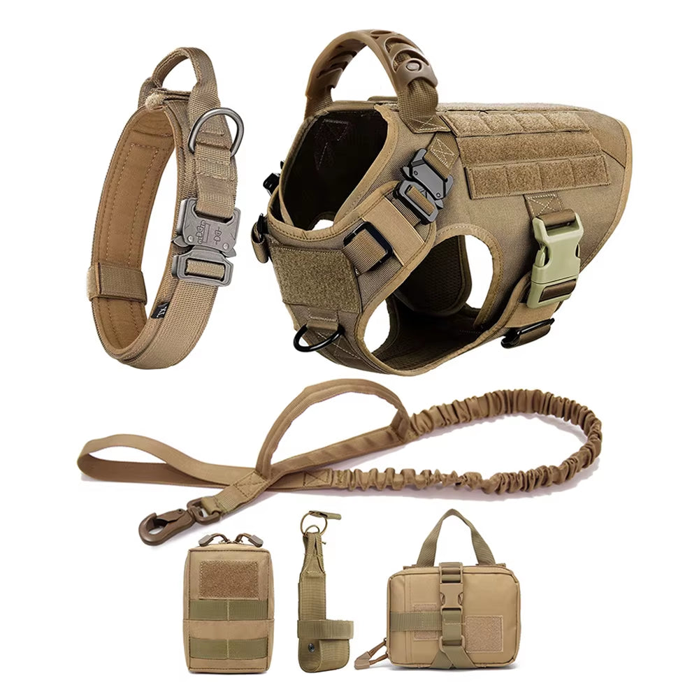 Large Dog Harness & Leash Set – Training Vest for German Shepherd & Malinois