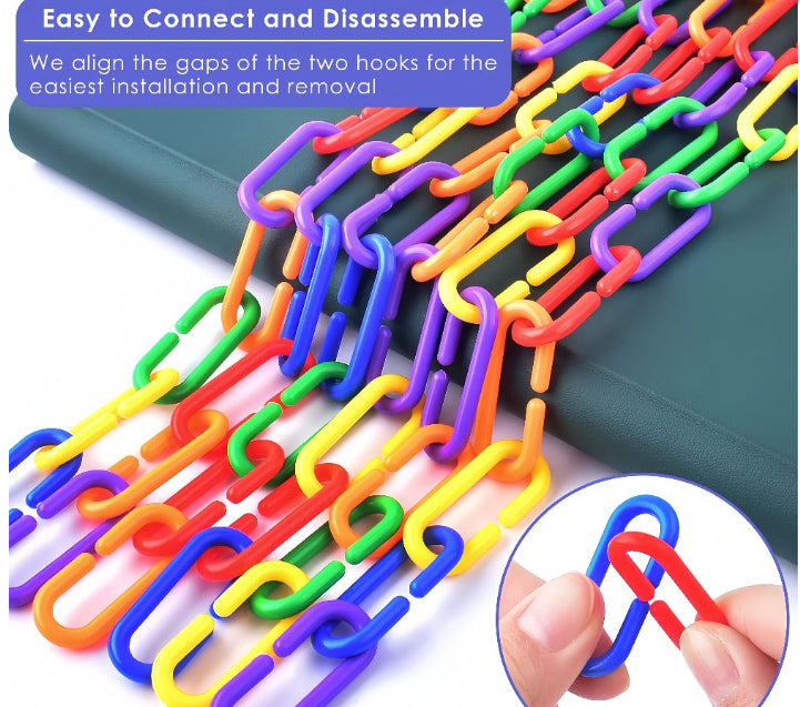 Parrot Toy Bird Supplies C-Shape Plastic Chain