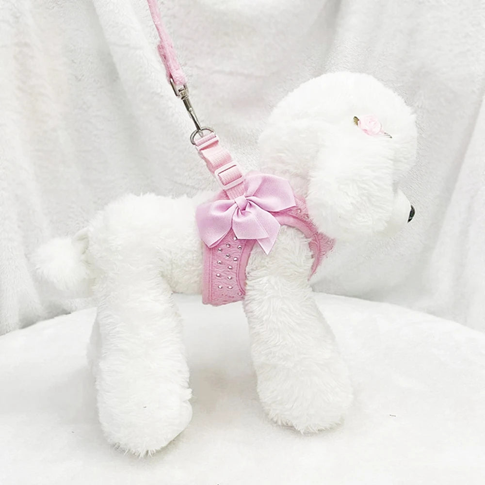 Rhinestone Pet Harness Vest – Adjustable Chest Rope for Cats & Dogs