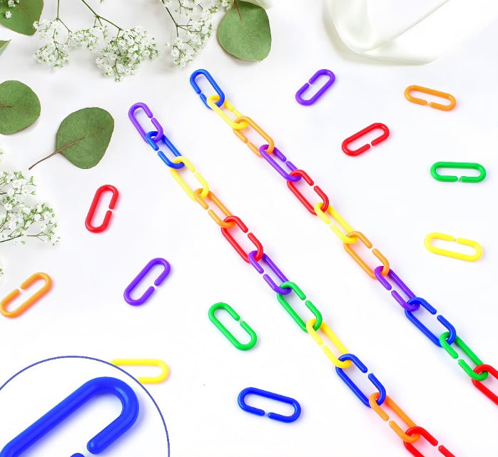Parrot Toy Bird Supplies C-Shape Plastic Chain