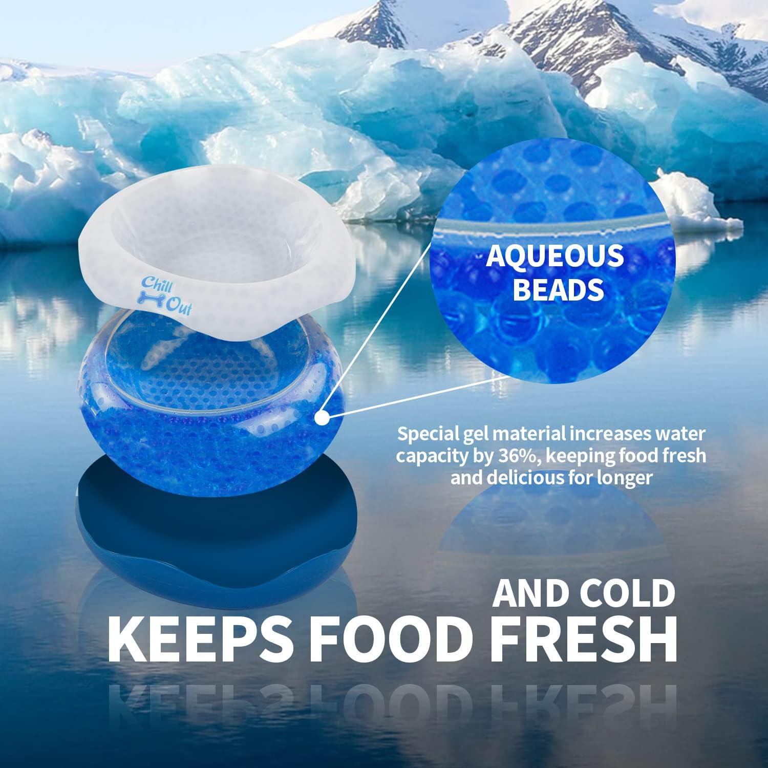 Chill Out Dog Cooler Bowl Keeps Water Fresh