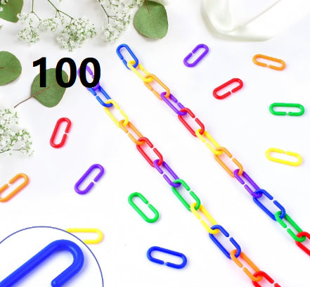 Parrot Toy Bird Supplies C-Shape Plastic Chain