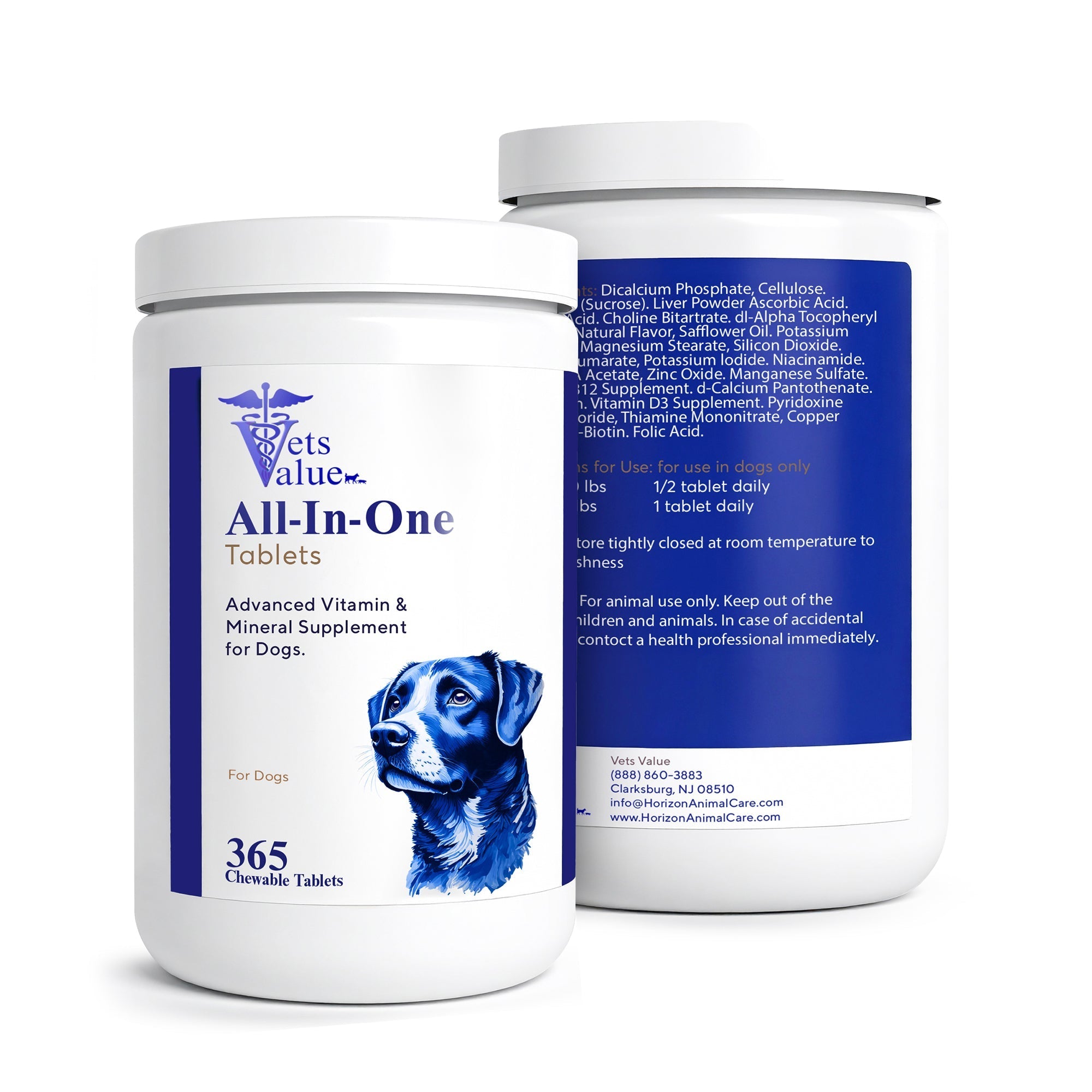 Vets Value All-in-One Dog Vitamins – 365 Chewable Tablets