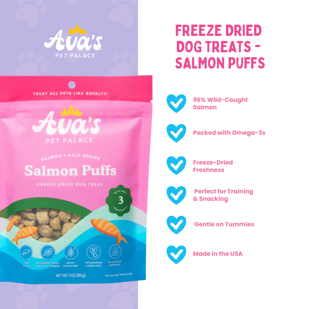 Pet Palace Salmon Puffs Freeze-Dried Dog Treats