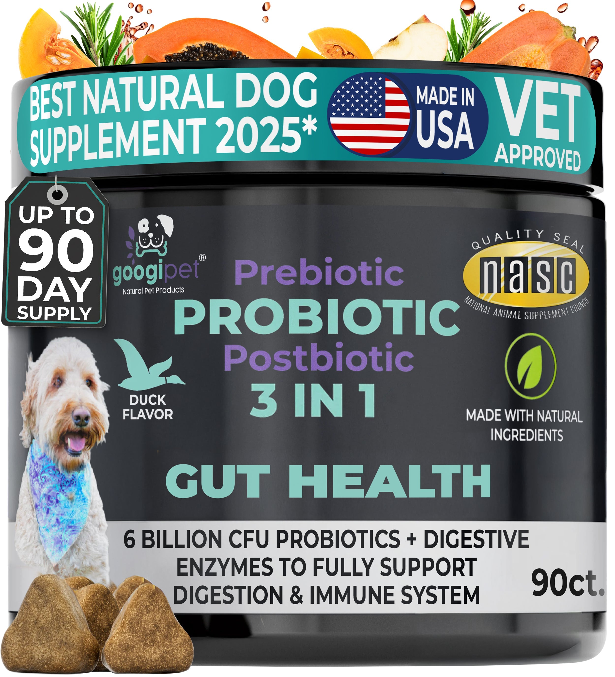 3 in 1 Probiotic Chews for Dogs