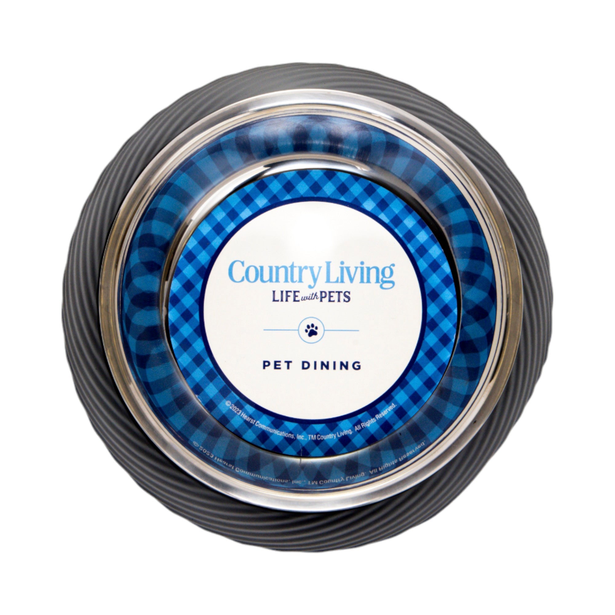 Black Melamine Dog Bowls with Removable Stainless Steel Inserts