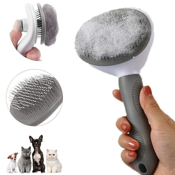 Pet Hair Remover Self-Cleaning Dog & Cat Brush