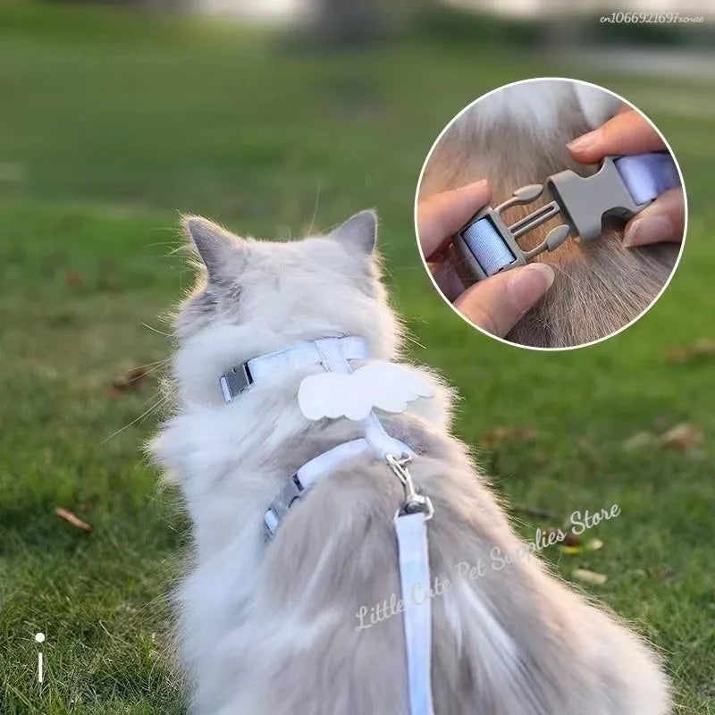 Cat Harness Wings – Adjustable Harness & Leash Set for Small Dogs & Cats