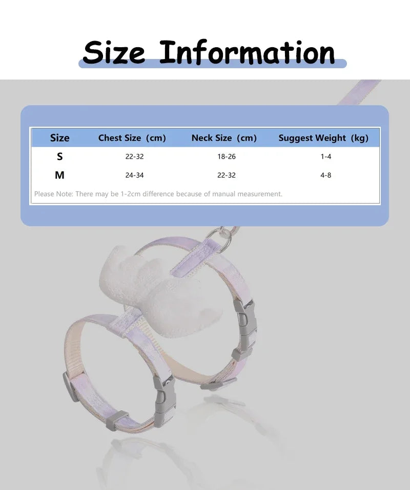 Cat Harness Wings – Adjustable Harness & Leash Set for Small Dogs & Cats