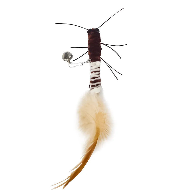 Interactive Teasing Cat Stick – Dragonfly Feather Toy