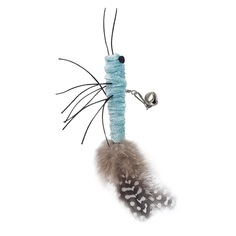 Interactive Teasing Cat Stick – Dragonfly Feather Toy