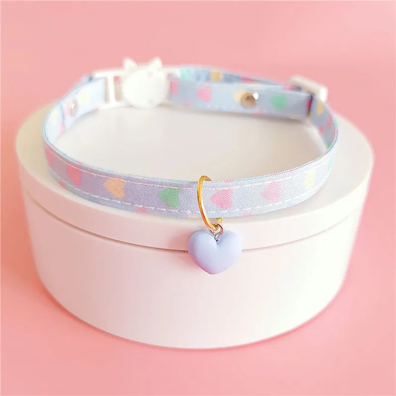 Pastel Heart Pet Collars