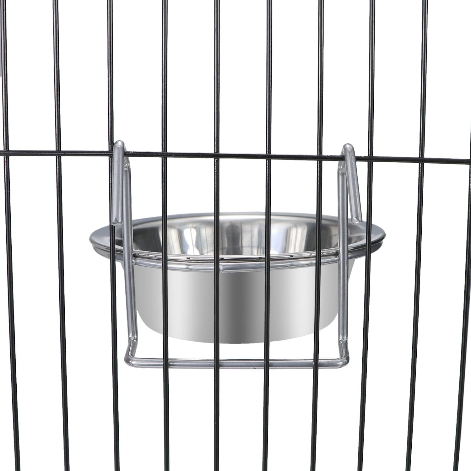 Stainless Steel Hanging Pet Bowl for Birds and Small Pets