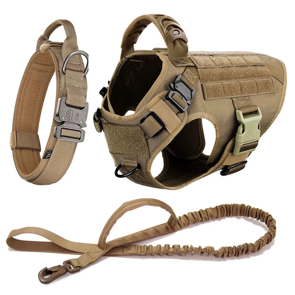 Large Dog Harness & Leash Set – Training Vest for German Shepherd & Malinois