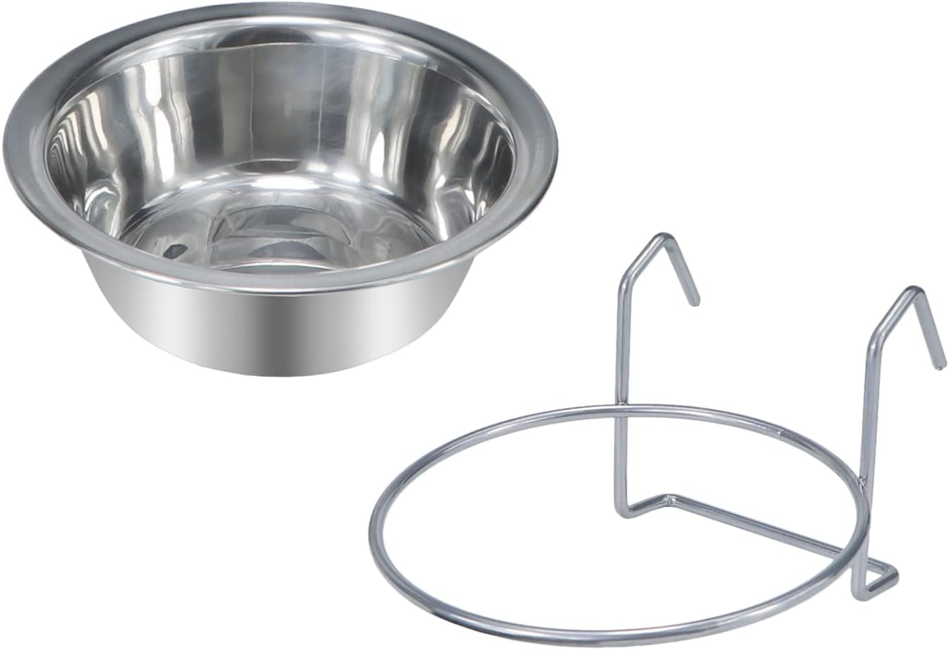 Stainless Steel Hanging Pet Bowl for Birds and Small Pets