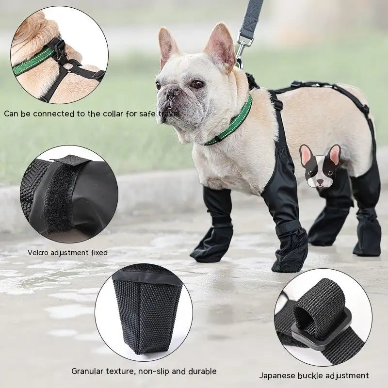 Waterproof Adjustable Dog Shoes – Breathable Outdoor Paws Protector