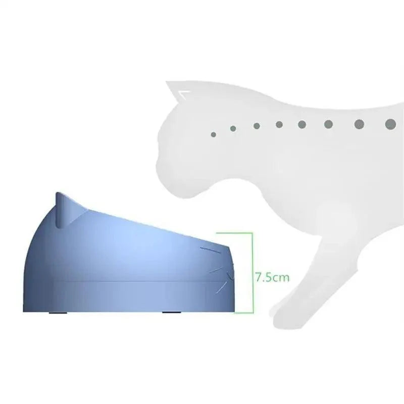 Durable Stainless Steel Cat Bowl with Tilted Design