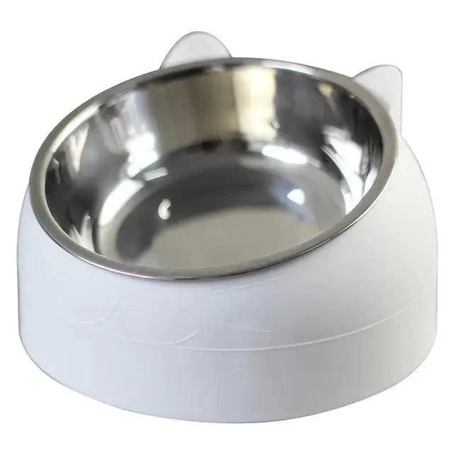 Durable Stainless Steel Cat Bowl with Tilted Design