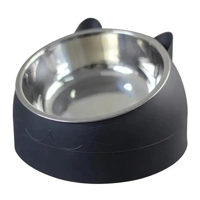 Durable Stainless Steel Cat Bowl with Tilted Design