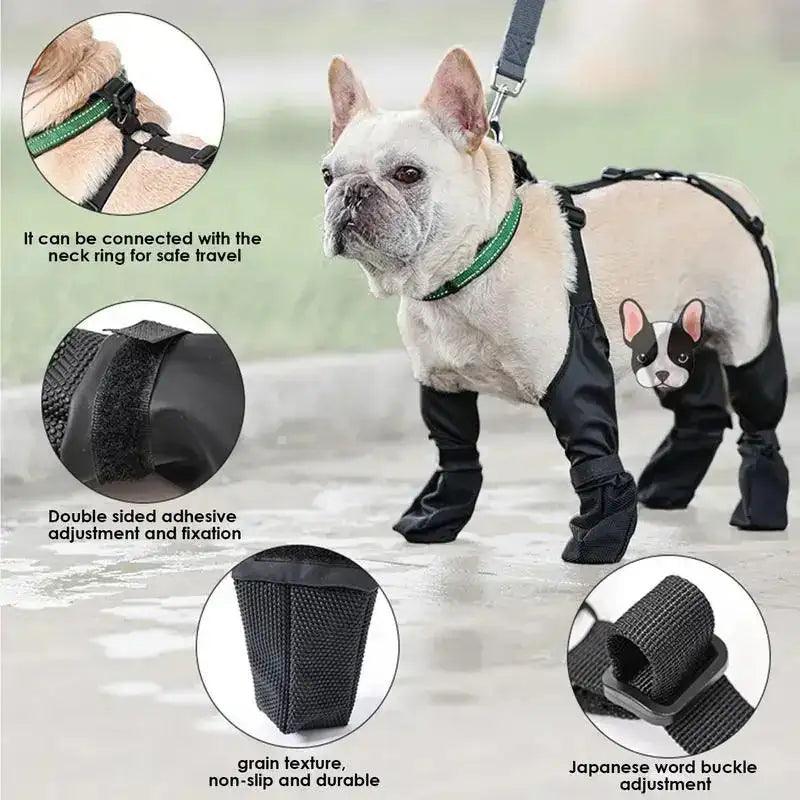 Waterproof Adjustable Dog Shoes – Breathable Outdoor Paws Protector