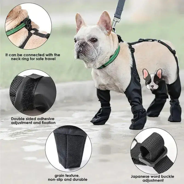 Waterproof Adjustable Dog Shoes – Breathable Outdoor Paws Protector
