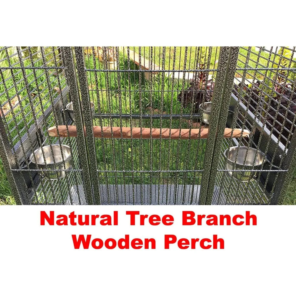 DecorBites™ Elegant Large Wrought Iron Bird Cage (24" W)