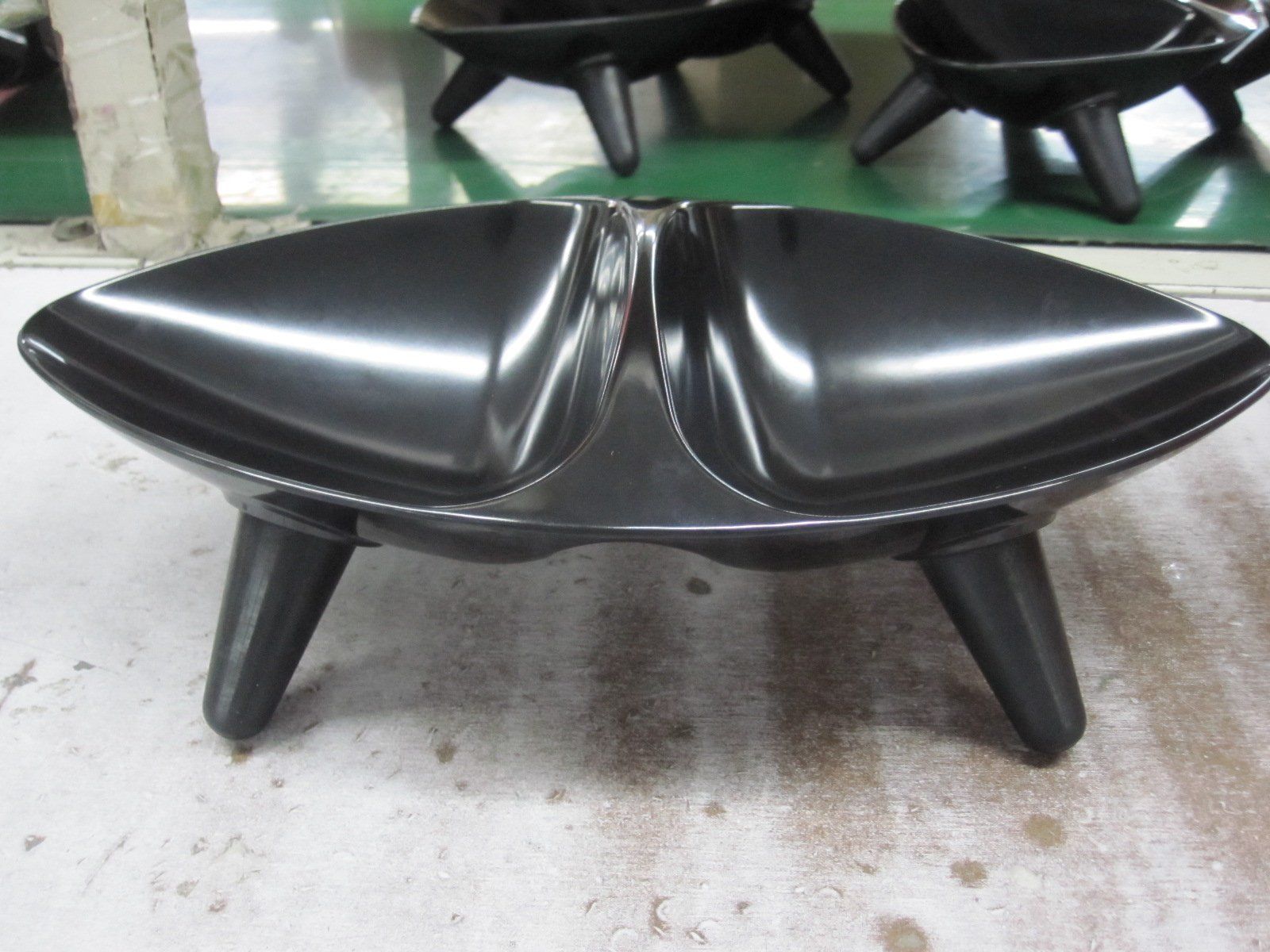 Couture Sculptured Double Melamine Pet Bowl Dishwasher Safe