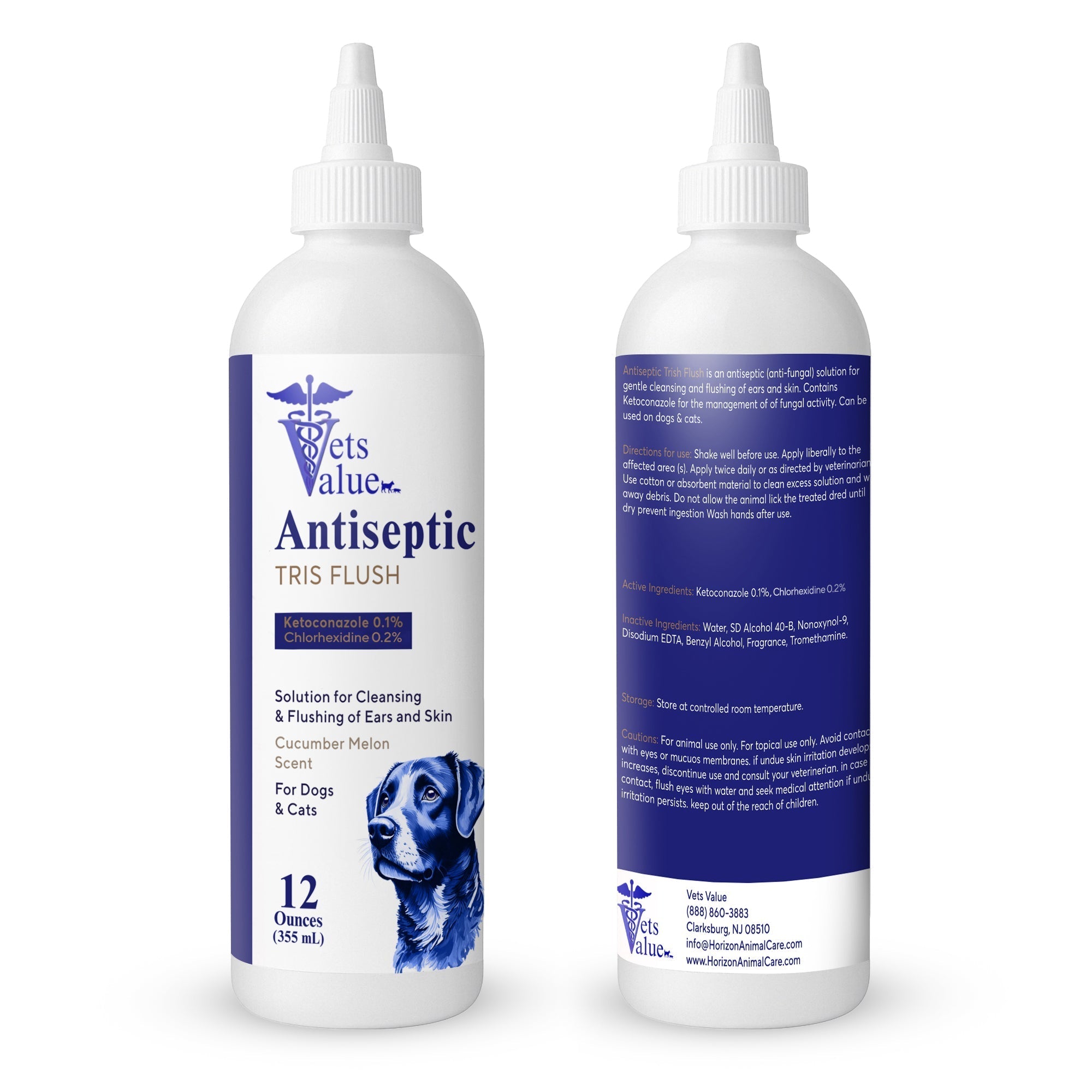 Veterinary Ear Flush for Dogs & Cats – Alcohol-Free Itch Relief